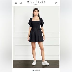 NWT Hill House Home Athena Nap Dress in Black Cotton Size L